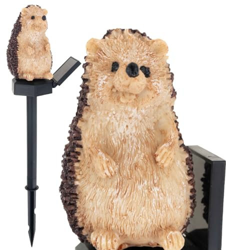 SOLARLAMPE IGEL IGEL LED GARTENLAMPE SOLAR DÄMMERUNGSSENSOR, wasserfeste Tierfigur, Garten, Gartenfiguren für den Außenbereich, Gartendekoration