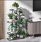 Faabi pflanzenständer schwarz Regal 30x30 Breit - Regal schmal bookshelf Holz und für pflanzenregal indoor - Bücherregal klein kann auch als beistelltisch outdoor Holz balkon tisch klein