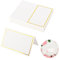 UKOFEW 50 Pièces Marque Place Mariage,Cartes de Nom Table,Cartes Porte-Nom avec Bordure Dorée,Cartes De Place,Pour mariage, communion, anniversaire, festival, fête, baptême
