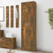 PIXZSSI Kleiderschrank Schlafzimmer Holzwerkstoff Feuchtigkeitsbeständigkeit Mehrzweckschrank Flur Klassische Funktionale Schrank mit 5 Fächer Viel Stauraum Räuchereiche 55x25x189 cm