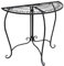 INDA-Exclusiv Dekorativer Beistelltisch Balkontisch Wandtisch Tisch Gartentisch Bistrotisch halbrund B80xT40xH71cm, Farben:Schwarz