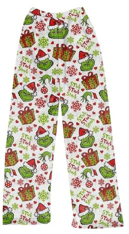 HGWOPGASD Pigiama Famiglia Natale Pigiama Uomo Divertente Invernale Pigiami da Donna Invernali Costume da Grinch Adulto Coppia in Pigiama Pigiami Natale Donna Pigiami Invernali Donna Pigiama Donna