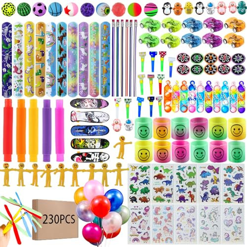 230 Piezas Juguetes Sensoriales para Fiestas Infantiles Premios Colegio Regalos Cumpleaños Unisex Globos Tubos Sensoriales Material Anti-Estrés Niños Niñas