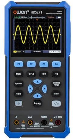 HDS271 OWON Oszilloskop Multimeter 70MHz Bandbreite Oszillograph Digital Multimeter 100KHz Signalquellen 3.5” LCD Unterstützung PC