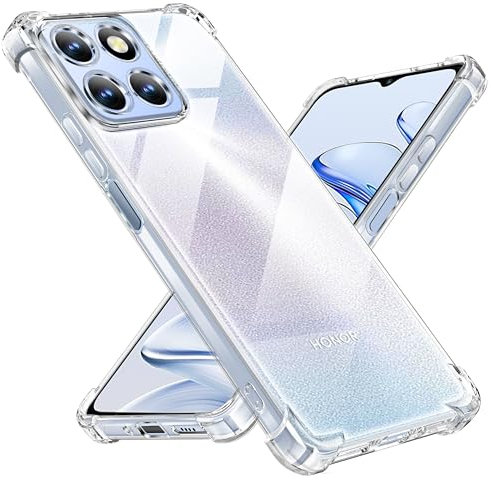 Tentoki 1 pezzo Cover per Honor 70 Lite 5G / Honor X8 5G / Honor X6 5G, [Cuscino d'Aria Integrato] TPU Custodia Protettiva Antiurto Ultrasottile,previene l'ingiallimento,pellicola,Trasparente