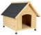 VOSS.PET Hundehütte Liam, Hundehöhle, Hundehaus aus lasiertem Fichtenholz, naturbraun, XXL