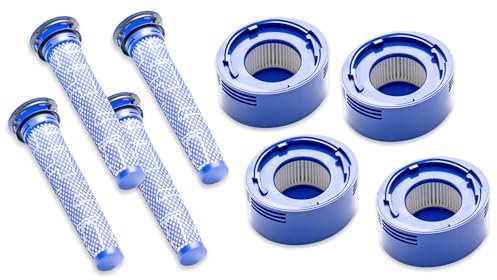 Komfort Filtro de aspiradora compatible con Dyson V7 & V8 – Alta calidad – Repuesto compatible para DY-96566101 & DY-96747801 (V8 Set, 4)