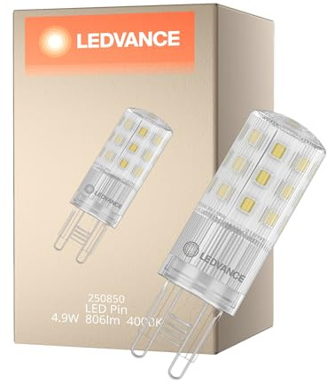 LEDVANCE LED Pin G9 Klar 4.9W 806lm - 840 Kaltweiß | Ersatz Für 60W