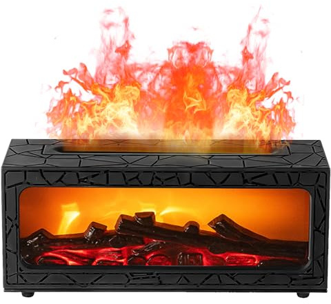 Difusor de aroma para chimenea LED, difusor de aroma con mando a distancia, 250 ml, difusor de aceites esenciales con 7 tipos de colores de luz LED con temporizador para casa, oficina, dormitorio, spa