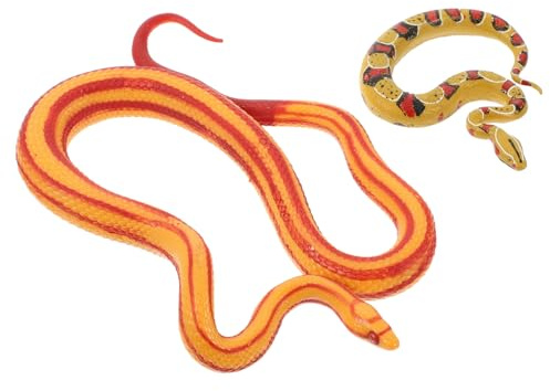 Mikinona 2 Realistische Schlangenfiguren aus Kunststoff, Schlangenspielzeug | Snake Shaped, Dekorativ für Blumentöpfe und Party, Fördert Imaginative Fähigkeiten