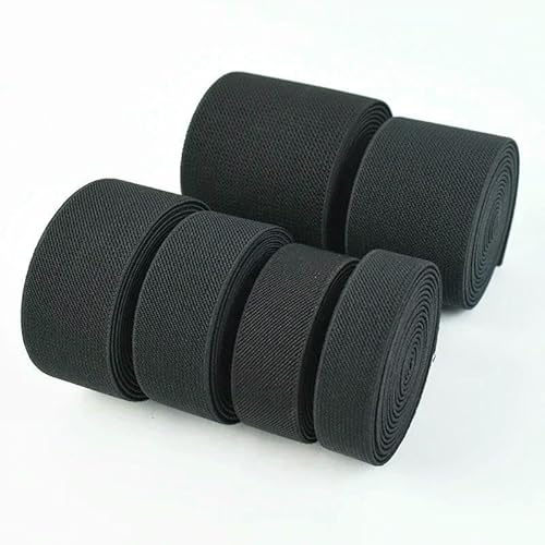2/5 Meter 20–80 mm schwarze Gummibänder Nylon-Gurtband Federband Kleidung Gummiband Band DIY Gürtel Nähen Schrägband Zubehör-Schwarz-60 mm-5 Meter