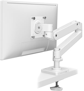 Ergotron – Upgraded LX Pro Premium Monitor Arm, Single Monitor Desk Grommet Mount – fits Flat Curved Ultrawide Computer Monitors up to 34 Inches, 4 to 22 lbs, VESA 75x75mm or 100x100mm – White