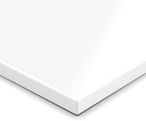 AUPROTEC Holzplatte 19mm 70x40 cm | ideal für Ablagen, Konsolen, Regale und DIY | Weiß | 1 mm ABS Kante