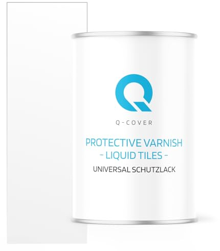 Q-COVER Universal Schutzlack Transparent – Hochglanz 1L | lösemittelfrei, innen, Pinsel/Rolle/Spray, UV- & wasserbeständig, ca. 10 m²/Schicht