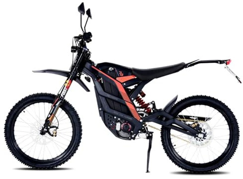 79Bike Falcon Elektromotorrad für Erwachsene, 19 Zoll Elektro-Cross-Bike mit 72V 35Ah Lithium-Akku, 125km Reichweite, 25km/h, 2KW Motor, E-Bike für Herren Damen (Schwarz Rot)
