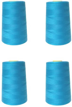 Overlock-Garn – Polyester – Nähgarn – 4 x 5000 Yard Spulen – wählen Sie aus großem Farbsortiment türkis