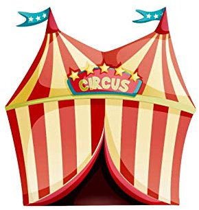 DECOLOOPIO - Sticker Cirque : Chapiteau - 82 x 86 cm