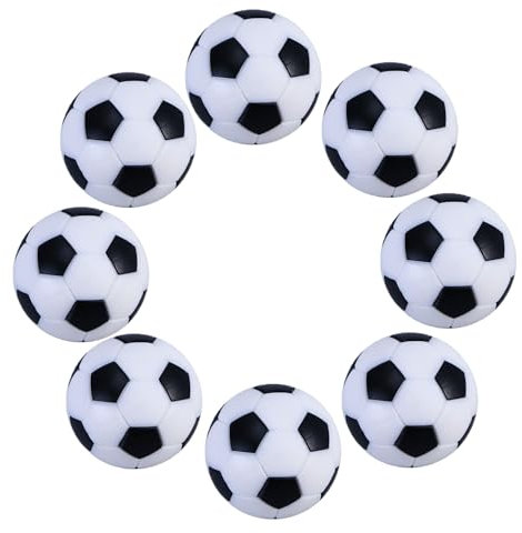 Okany Table Soccer Foosballs Game Replacements 32mm/1.26 In Mini Football Balls Black and White, Set of 8