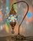 Lámpara turca auténtica DEMMEX, fabricada en Turquía, lámpara de mesa de noche con mosaico turco marroquí, 100% hecha a mano, cuerpo de metal de color latón antiguo y base de metal decorada.