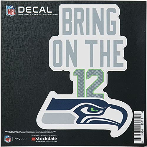 Stockdale Seattle Seahawks Bring On The 12, 15,2 cm, Vinyl, wiederverwendbar, wiederverwendbar, Fußball-Motiv