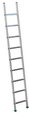 Scala Industriale da Appoggio Semplice Singola ALLUMINIO Ultra Leggera (GRADINI: 9 - MAX MT. 3)