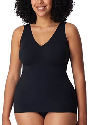 Schiesser Damen Trägertop mit herausnehmbaren Pads - Invisible Soft, schwarz_170365, 38