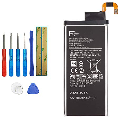 E-YIIVIIL EB-BG925ABE Ersatz Akku Kompatibel Für Samsung Galaxy S6 Edge SM-G925F with Toolkit