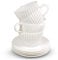4pcs Silicone Cupcake Cups Muffin Baking Cake Tea Saucers Teacup Mold Mould + 4pcs Saucers