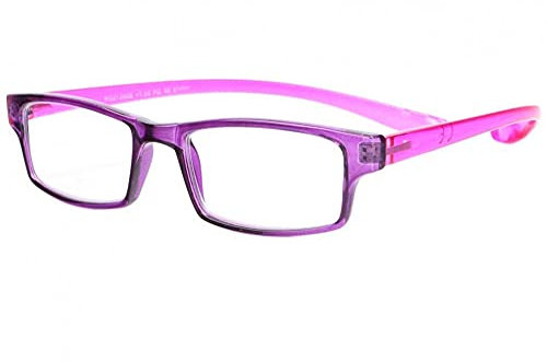 Lunettes de lecture tour de cou Violettes et Roses Xely - Taille: Dioptrie 3,5 - Couleur: Violet - Mixte