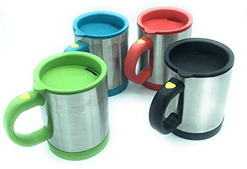 LeoFla Tazza Termica Auto Mescolante Bicchiere Elettrico Automatico da 350 ML con Tappo, Variabile, Media