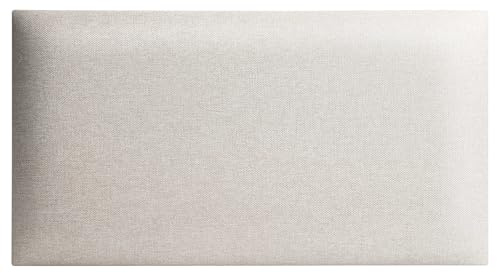 softwalls Wandpolster Savona Webstoff I 60x30 cm I Wandkissen I Wandpaneele in Creme 01 I Oeko-TEX I Handgefertigt EU