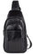 FANDARE Brusttasche Leder Sling Bag Herren Damen Schultertasche Umhängetaschen Sporttasche für Freien Reisen Wandern Hiking Joggen Daypacks Schwarz C