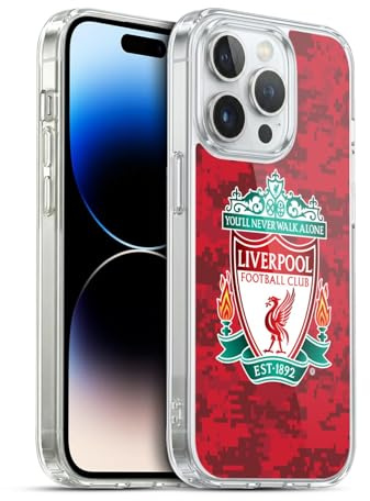 Head Case Designs Officially Licensed Liverpool Football Club Home Red Crest Digital Camouflage Soft Gel Case Compatible With Apple iPhone 13 Pro