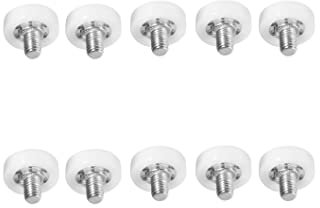 10 Stück Laufrolle mit Gewinde, Gleitrolle, Schubladenrolle, Kunststoff Möbelrolle, Lagerrolle, Positionierrolle Schublade M6 Ø19