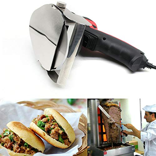 Dönerschneider Elektrisch Dönermesser Elektrisch Schneidemaschine Elektromesser Döner Dönerspieß Elektrisches Messer Profi Schneidemesser Kebabschneider Edelstahl Gyrosmesser für Döner und Gyros