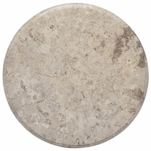 INLIFE Tischplatte Grau Ø50x2,5 cm Marmor