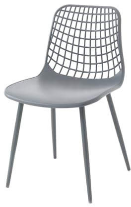 Oresteluchetta EMMEL Grey Set mit 4 Stühlen für Innen- und Außenbereiche