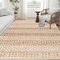 Savi Home Handweb-Teppich aus Jute-Baumwolle, 90 x 150 cm, Bauernhaus-Teppich, natürlich, geflochtene Fußmatte für Küche, Eingang, Haustiere, zum Spielen, Natur/Weiß