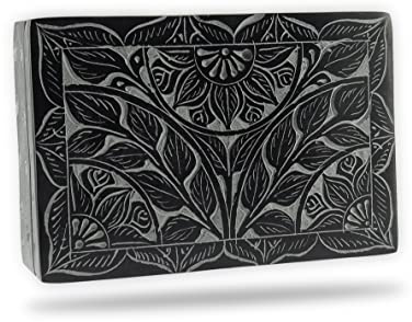Budawi® Schatulle aus Speckstein Motiv Sonne, Baum, Blume Schmuckschatulle (Flower)