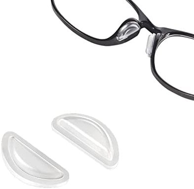 PIPJOY Eyeglass Nose Pads, Adhesive Anti-Slip Nose Pads, Soft Silicone Nose Pad Cushion for Glasses, Eyeglasses, Sunglasses (10 Clear Pairs)