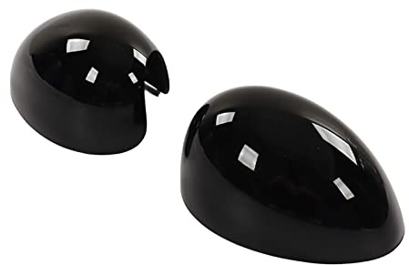 Lot de 2 Coques de Protection de Rétroviseur Latéral Gauche Droite Noir Brillant pour R55 R56 R57 R58 R59 R60 R61