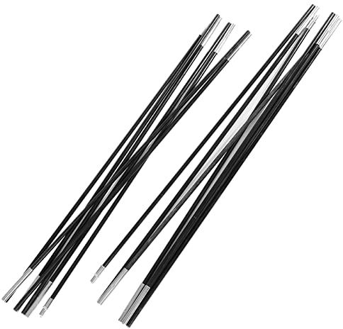 2 Stück Zeltstangen Ersatz 3,96 M, Fiberglas-Zeltstangen-Reparaturset, 7 Segmente Flexible Zeltstangen Für Camping, Wandern, Rucksackreisen, 3–4 Personen-Zelt, Stangendurchmesser 0,3 Zoll/7 Mm
