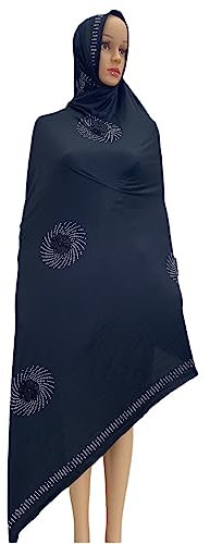 keusyoi Afrikanischer Baumwollschal Stickerei Muslim Hijab Pashmina Weicher Turban Frauen Wraps Hijab Schals