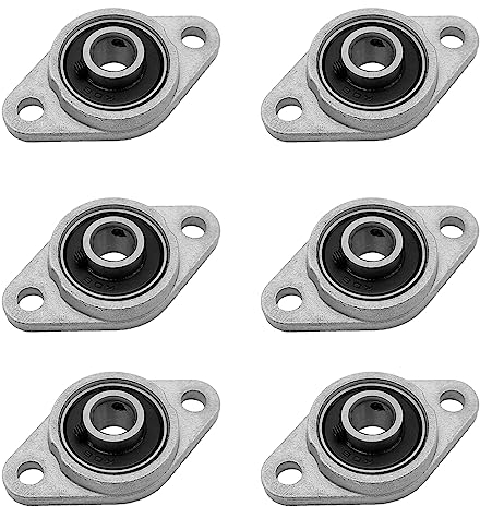 GOIYZTTR 6 Pcs Autoallineanti Flangia Cuscinetto KFL08 Cuscinetto Foro Interno Lega di Zinco Cuscinetto a Blocchetto di Cuscino per Macchine Sistemi di Trasporto