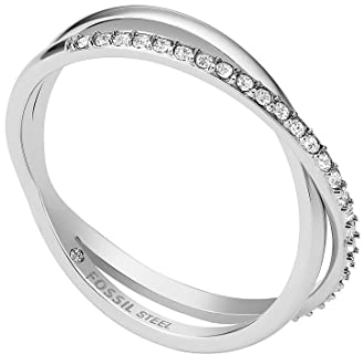 Fossil Damenring Sadie All Stacked Up Edelstahl, JF04078040