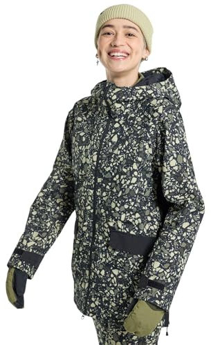 Burton Damen Lalik 2L wasserdichte Schneejacke (US, Alpha, Medium, Regular, Regular, Sediment/True Black)