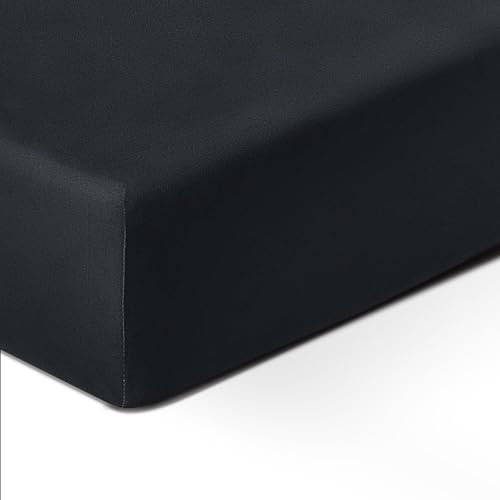 Shogazi Spannbettlaken Easy-Stretch für hochwertige Klappmatratzen (Anthrazit, 120-130cm)