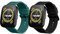 kwmobile Straps Compatible with Huami Amazfit Bip 5 Unity/Amazfit Bip 5 / Amazfit GTR 4 Straps - 2x Replacement Silicone Watch Bands - Smartwatch or Fitness Tracker - Black/Green