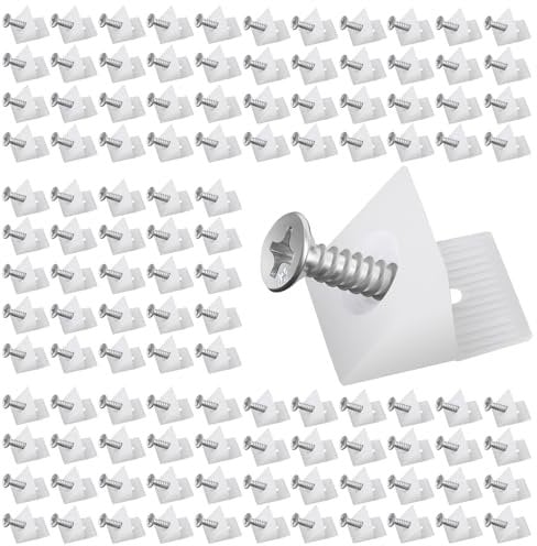 VFANDV Cuñas de Reparación Soporte Fijación, Cuñas Estabilizadores Posterior Plana Estabilizadores con Tornillos Cuñas de Cajón Cuñas de Inferior Cajón Plastico para Cajones y Muebles (40)