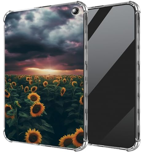Sunflower Coque arrière transparente pour tablette Kindle Fire HD 10 et 10 Plus (11ème génération, version 2021) 10,1, DIGTIALL transparente, ultra fine, souple, antidérapante, résistante aux chocs